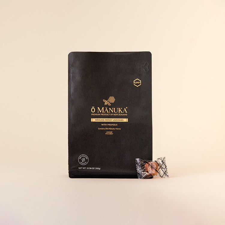 ‎Ō MĀNUKA Mānuka Honey Lozenges with Propolis UMF 10+ / MGO 263+ 300g