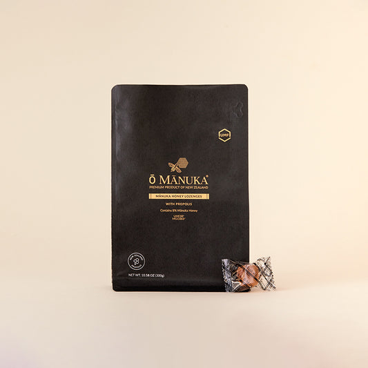 ‎Ō MĀNUKA Mānuka Honey Lozenges with Propolis UMF 10+ / MGO 263+ 300g